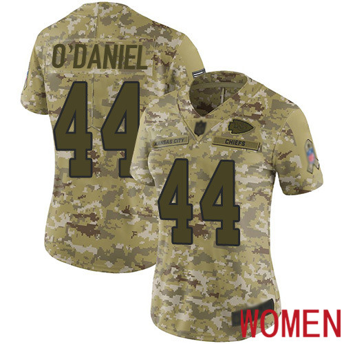 Women Kansas City Chiefs #44 ODaniel Dorian Limited Camo 2018 Salute to Service Nike NFL Jersey->nfl t-shirts->Sports Accessory